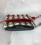 Skulls zip clutch bag, Detachable wrist strap, 2 size and colour options - Image 10