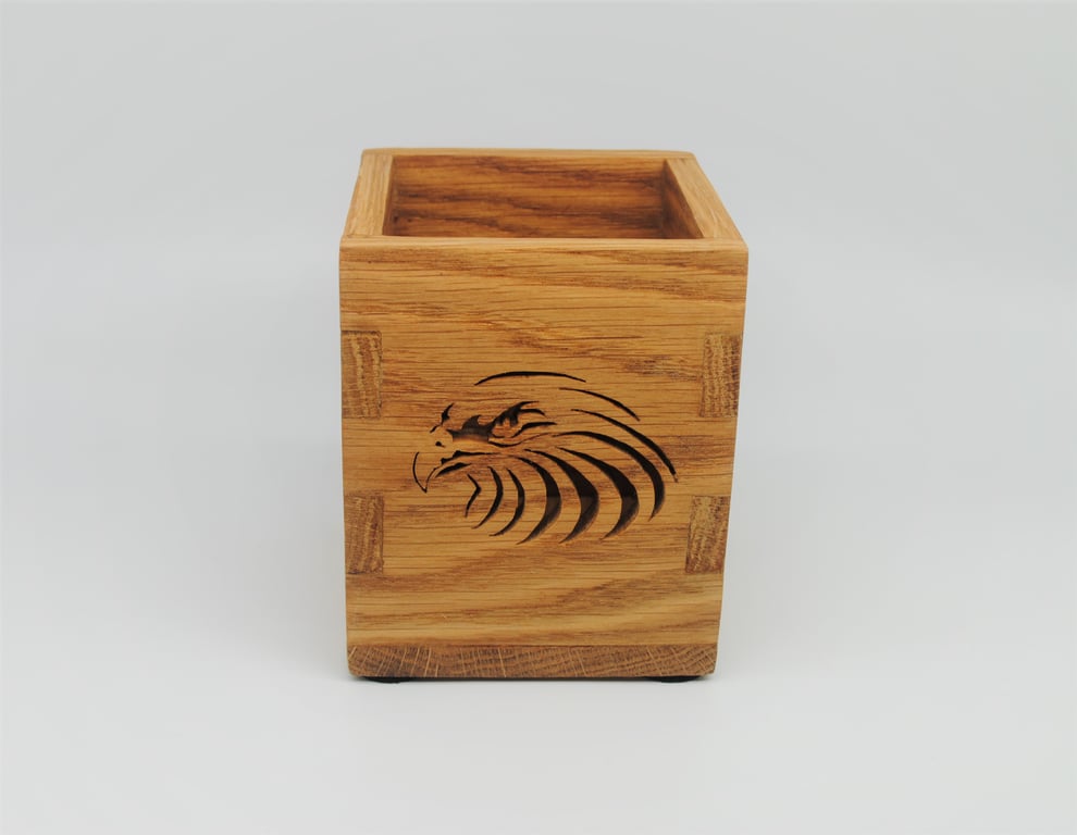 Decorative Pencil Stationary Box - Red Kite (Oak)