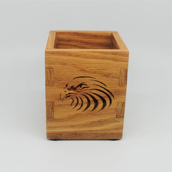 Decorative Pencil Stationary Box - Red Kite (Oak)