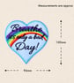 Breathe It's Only a Bad Day Heart Hanger - Positive Embroidered Decoration - Image 5