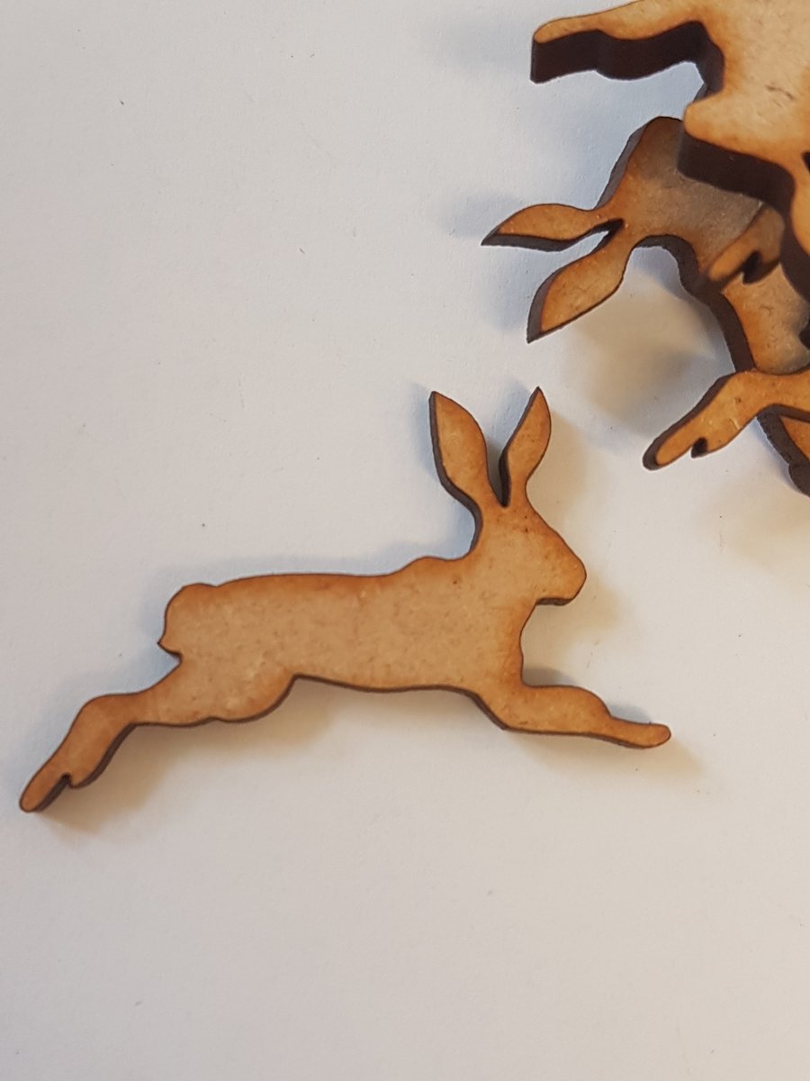 MDF Hare Bunny Rabbit C 4cm - 25 x Laser cut wooden shape