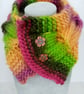 Cable knit neckwarmer Rainbow Collection 100% pure wool