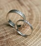 Handmade Silver Tree Bark Wedding Rings - Image 2
