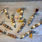 Silicone beaded Keyring with Tassel