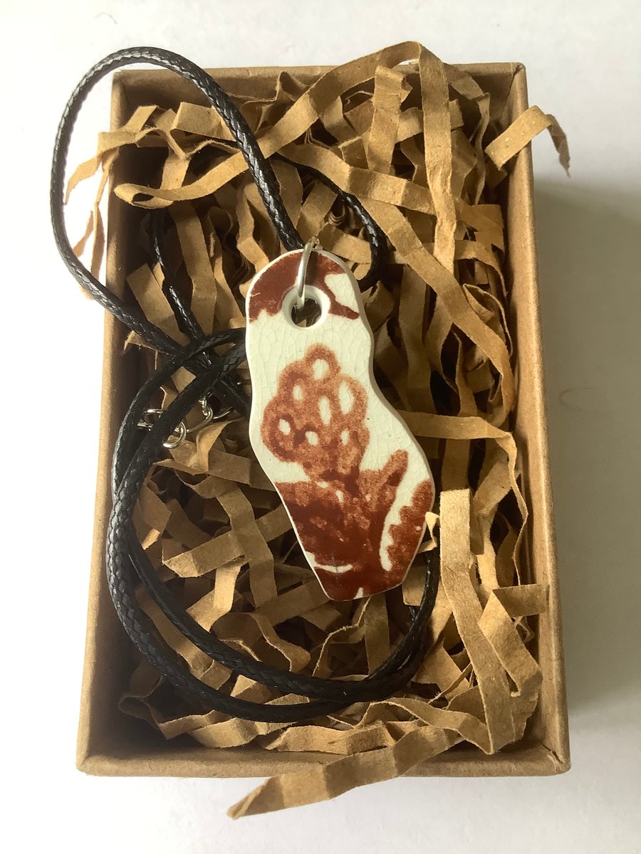 Handmade Pendant Necklace, Unique, Broken Ceramic