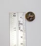 Gold and black faux metal flower shank buttons 15mm approximately. Pack of 10 - Image 4
