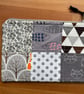 Patchwork Make up Bag in grey