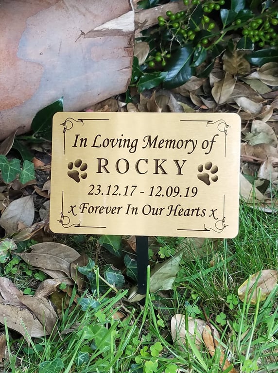 Pet Memorial Plaque Pet Pawprints Memorial Plaque Pet Memorial Garden Plaque 