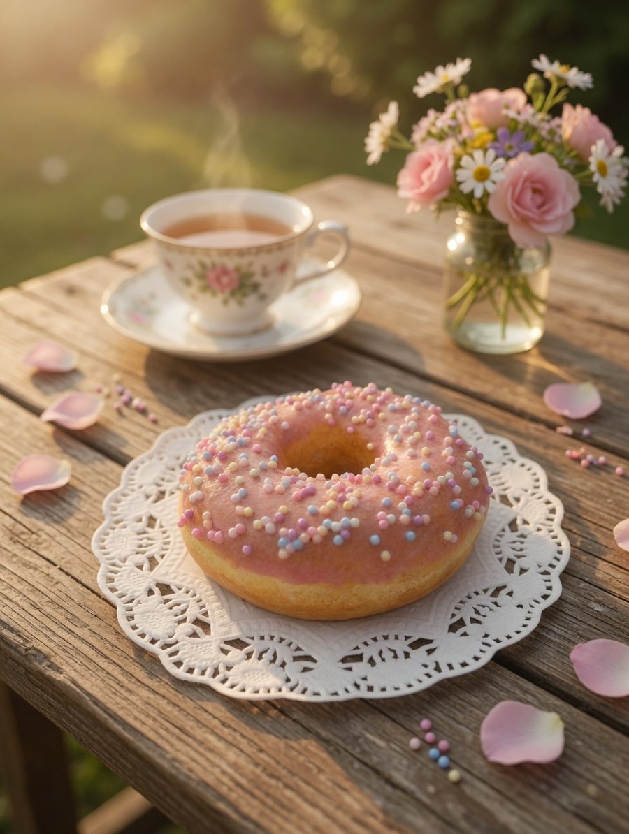 Realistic Fake Ring doughnut topped with sprinkles Home Decor, Party decor, Film