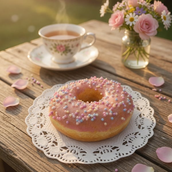 Realistic Fake Ring doughnut topped with sprinkles Home Decor, Party decor, Film