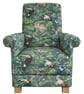 Green Rainforest Fabric Adult Chair Armchair Nursery Animals Monkeys Small 