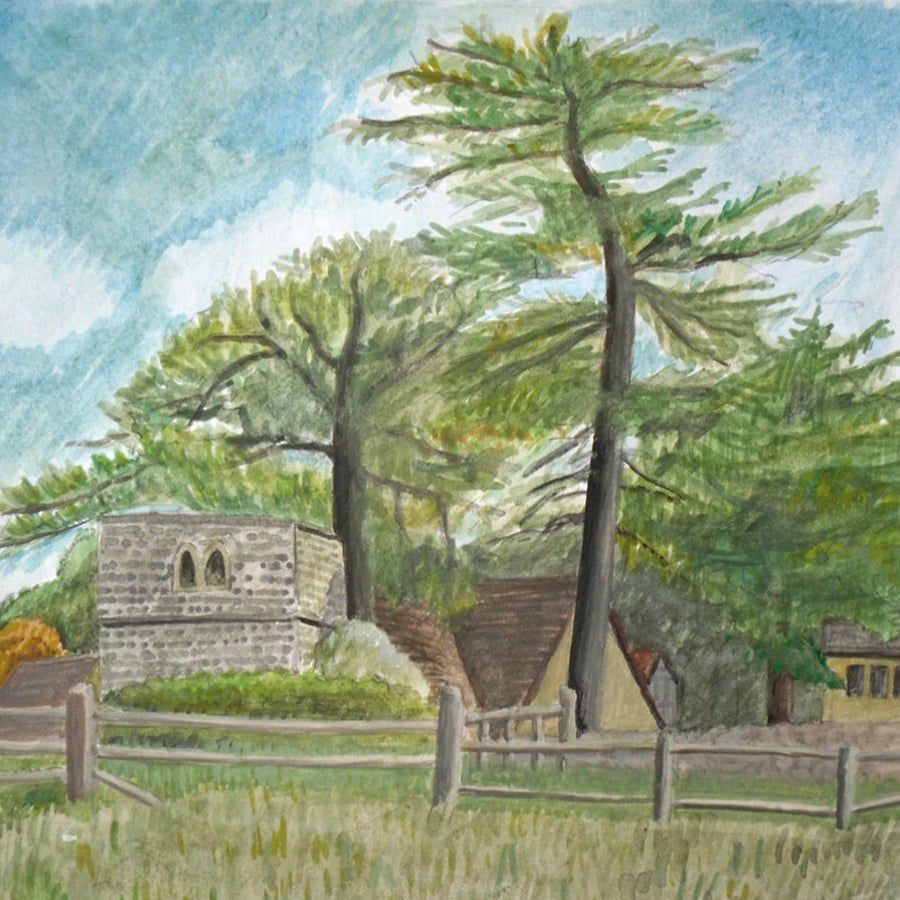 Frenchay Village (Watercolour Painting, Bristol, Landscape, Summer)
