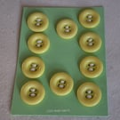 10 LEMON YELLOW BUTTONS
