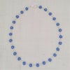 18" Soft Blue Large Daisy Beaded Necklace
