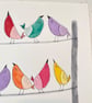 Bright Birds Dawn Chorus watercolour original artwork. Size A4  - Image 5