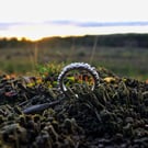 Sterling silver Bubble ring - chunky silver handmade ring