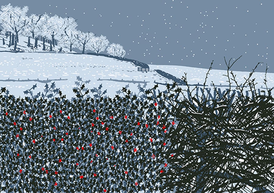 Festive greetings cards - set of 4