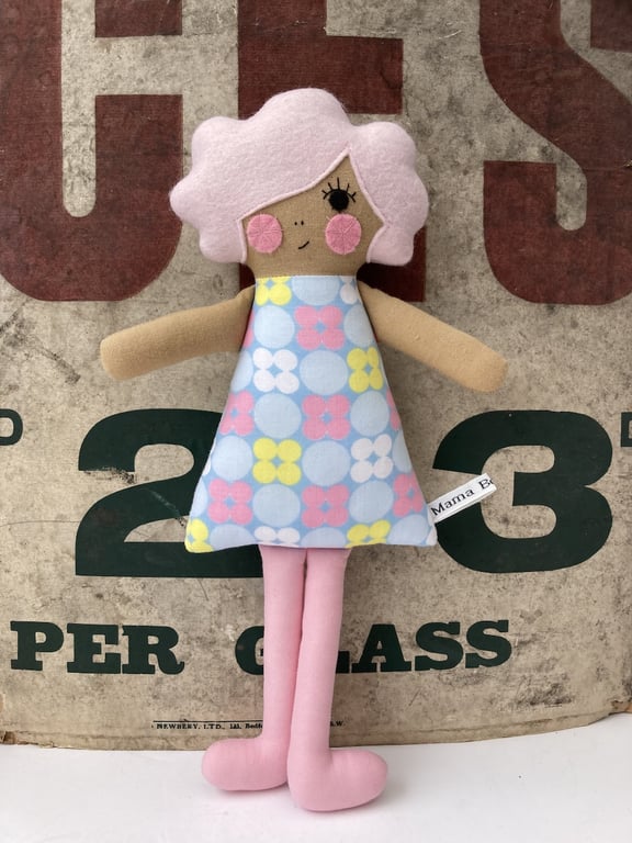 Tami Dolly the Handmade Cloth Doll (Pink)