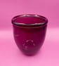 Handblown Purple Indoor Glass Plant Pot  - Image 3