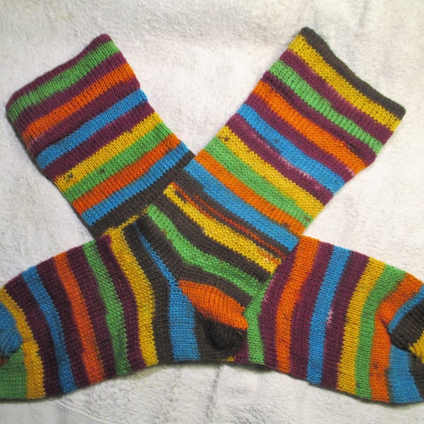 Handmade Wool Socks SIZE: 4-6 UK, 6-8 US, 36-38 EURO
