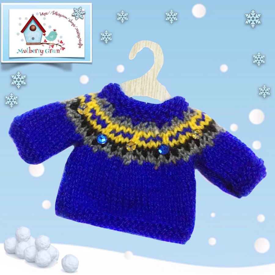 Reserved for Sue - Red and Green Yoked Jumper