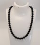 Black Onyx Gemstone Necklace Gold Heart Toggle Clasp, 16 Inch - Image 6