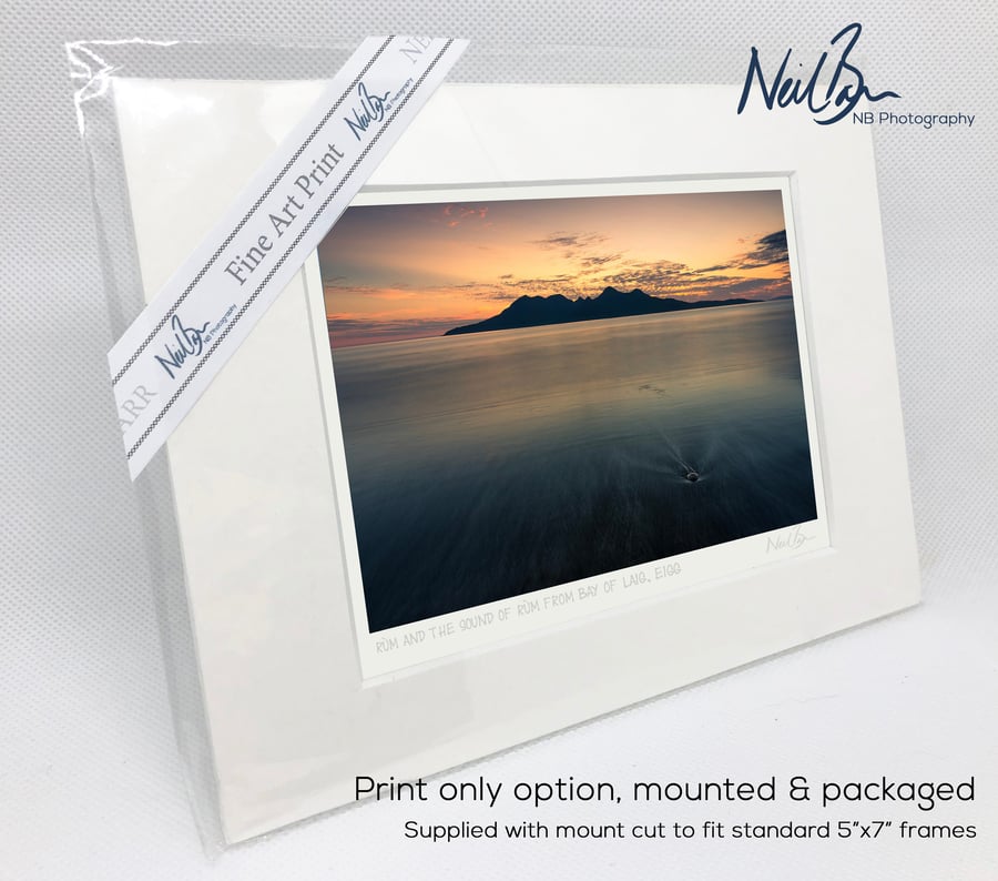 R m from Isle of Eigg (Small Isles) Scotland - A6 (7" x 5") Unframed Print