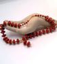 Pressed Coral Saucers & Gold Plated Spacers 3 Piece Jewellery Set, Gift for Her - Image 2