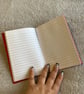 A6: Softcover - Textured Red Italian Leather leatherbound Notebook - Journal - Image 3