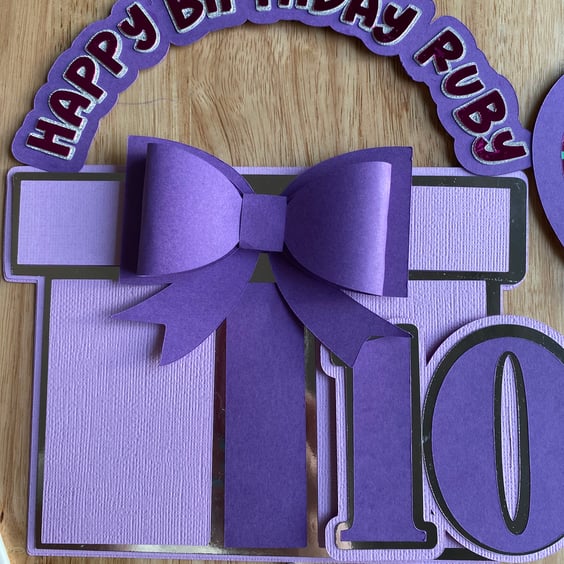 Handmade personalised cake topper - birthday, anniversary, 