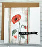 Red Poppy Card - handcrafted - thinking of you, all occasions, blank inside - Image 5