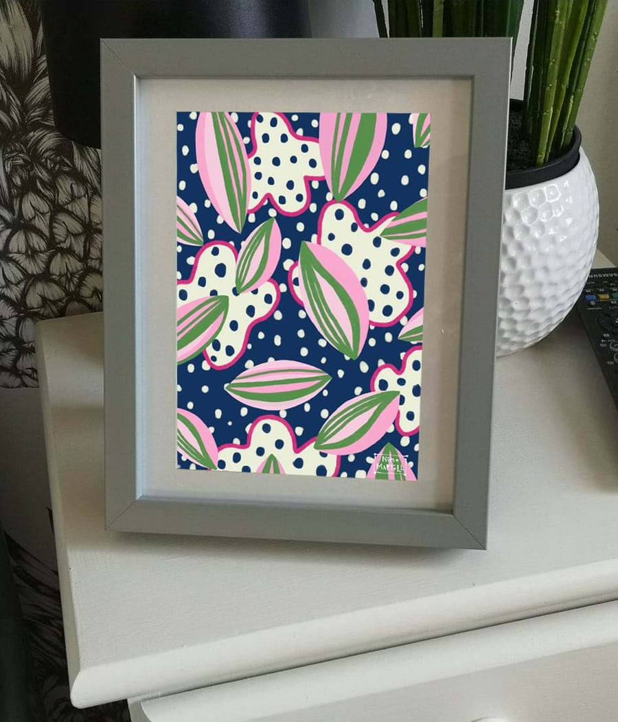 Tradescantia Leaf Abstract Art . A4 Print by Nina Martell 