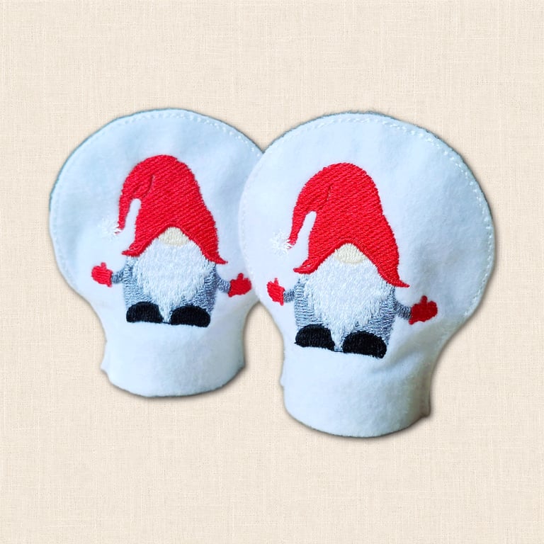Christmas Gnome Tealight Covers - Embroidered Festive Decor