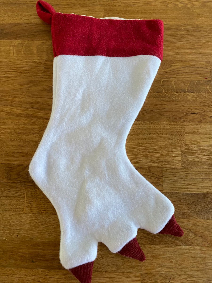 Dinosaur Foot Christmas Stocking