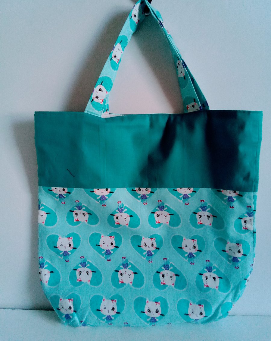 Bag, Tote, Tote bag, Shopping bag, cloth bag, fabric bag, grocery bag, cats