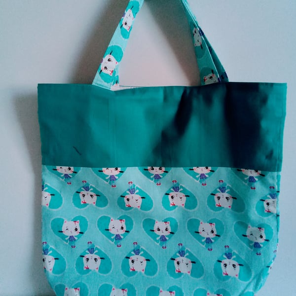 Bag, Tote, Tote bag, Shopping bag, cloth bag, fabric bag, grocery bag, cats