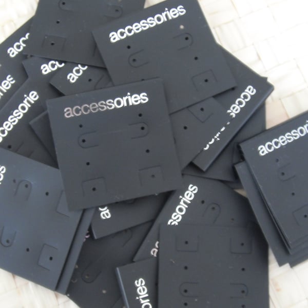 50 Black Earring Display Cards