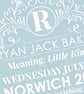 Heritage Personalised Meaning of Name Print, christening new baby gift - Image 2