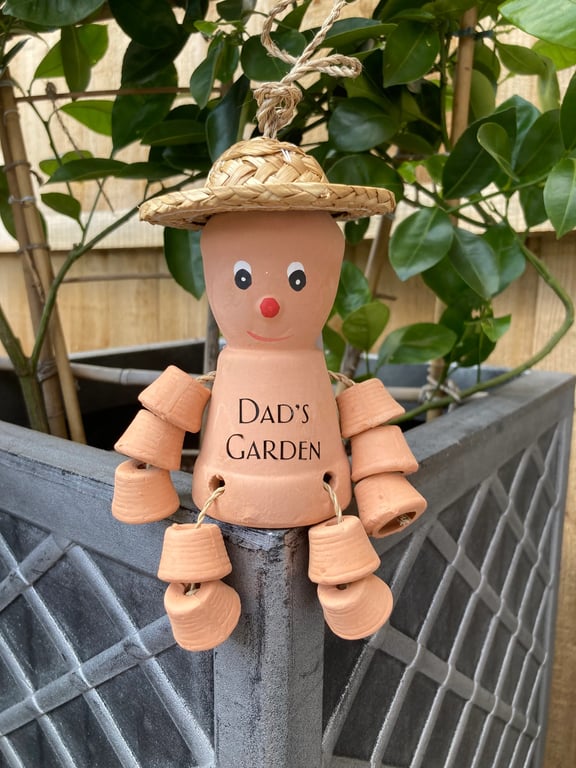 Personalised Plant Pot Man, Dad Garden Gift Idea, Christmas Gift for Dad