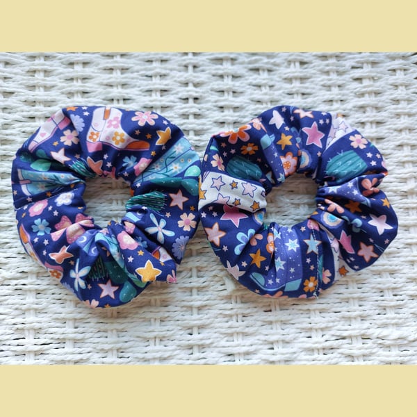 x2 Line Dancing Hair Scrunchies 