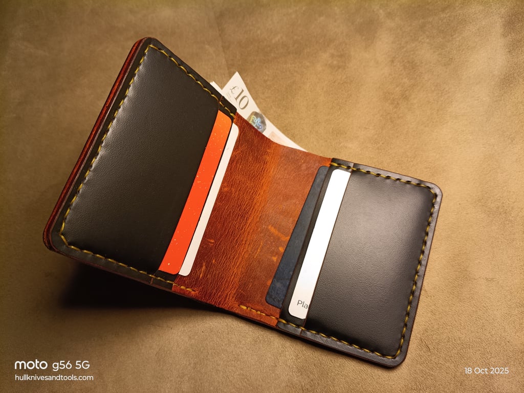 Handmade Folding Luxury Leather Card Holder