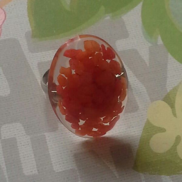 Stone and Resin Ring