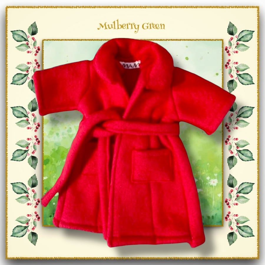 Cosy Red Christmas Dressing Gown