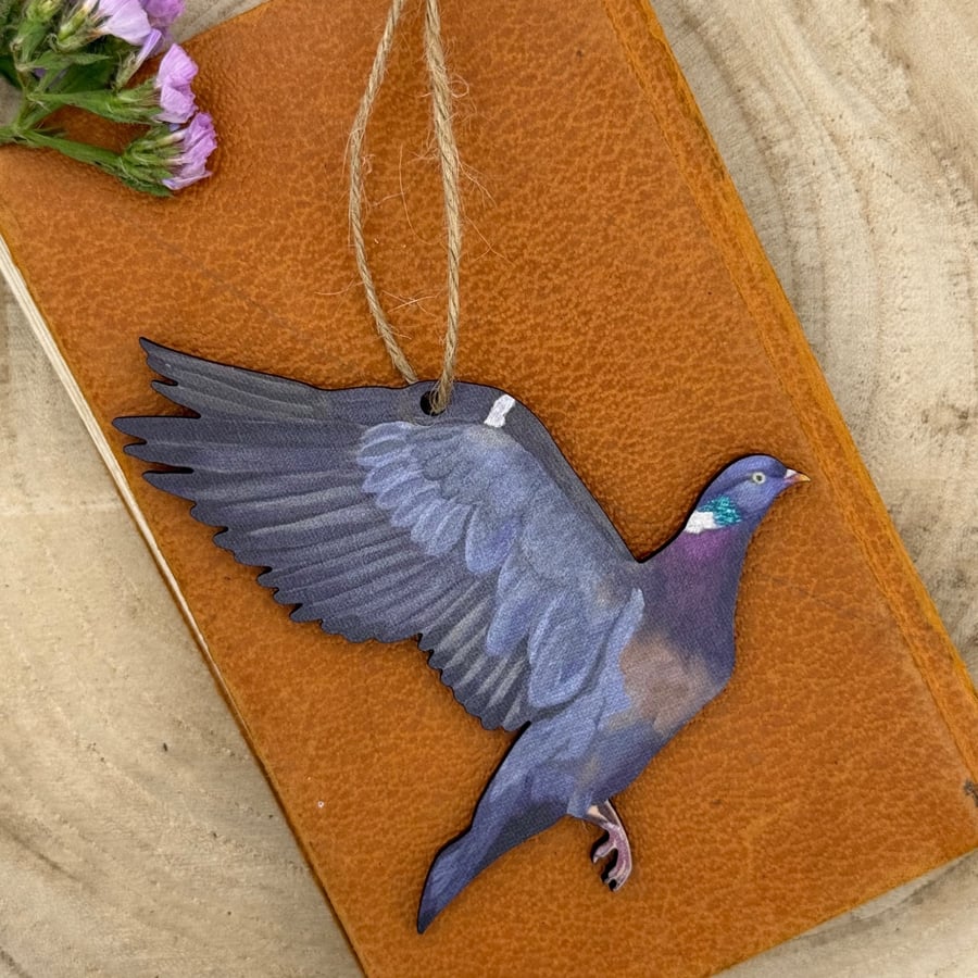 Wooden Pigeon Decoration