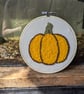 Pumpkin Wall Hanging - Wool Punch Needle - Image 1