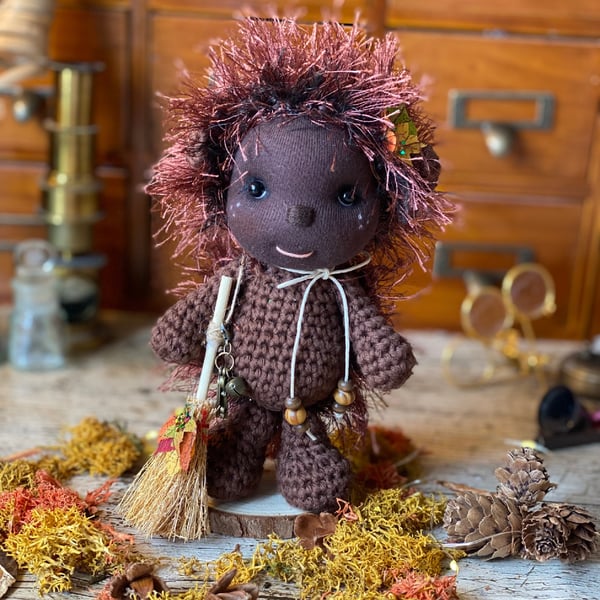 Bristle the Hedgehog - Crochet Woodland Animal - Collectable Heirloom