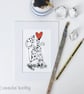 Two Houses with heart illustration, Giclee print - Image 3