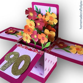 3D Box Flower Card