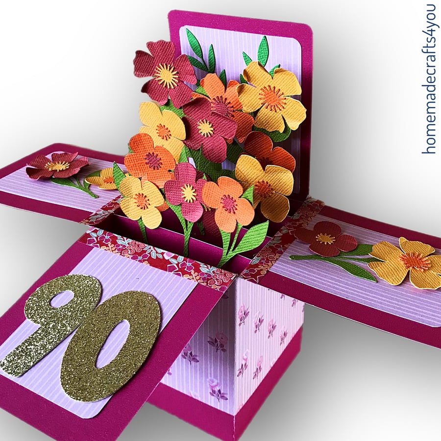 3D Box Flower Card