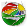 New Day Stained Glass Suncatcher Handmade Rainbow Ring 025